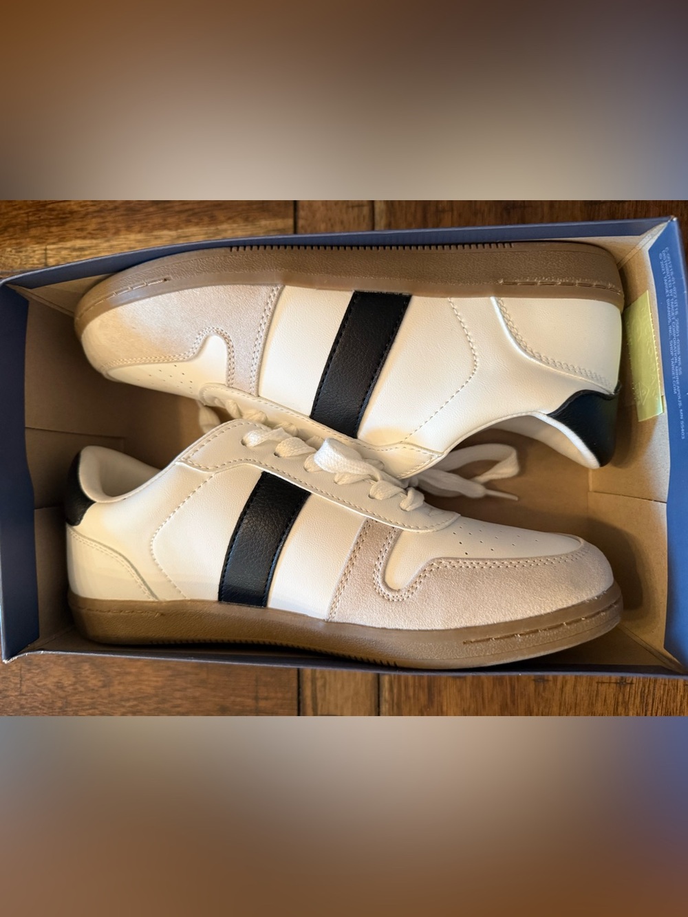 Universal Thread White Sneakers with Black Accent